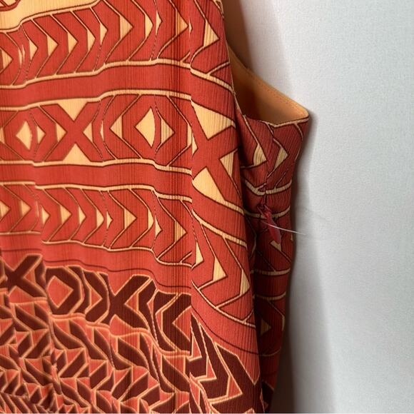 PENDLETON Orange Geometric Striped Sleeveless Dress NWOT in Size 16 - Picture 6 of 7